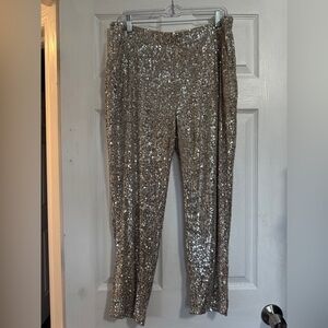 Champagne Gold Sequin Pants